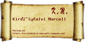 Királyfalvi Marcell névjegykártya