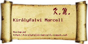 Királyfalvi Marcell névjegykártya
