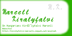 marcell kiralyfalvi business card